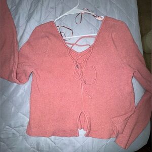 Arizona Jean Company Coral V-Neck Sweater
